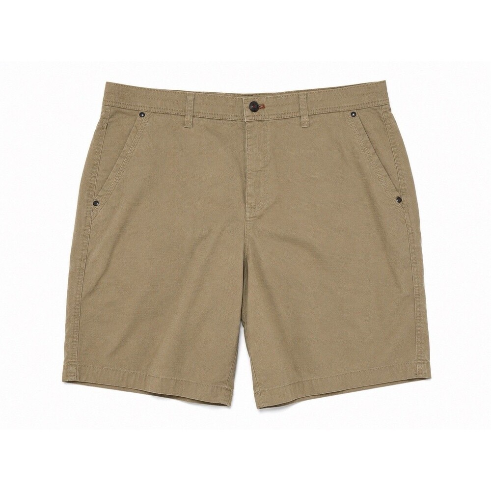 Weatherproof Shorts Men's 36 Beige Khaki Stretch Cargo Flat Front Adventure NWOT